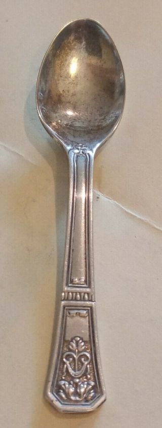 99p Vintage Arts And Crafts Style Silver Salt Spoon