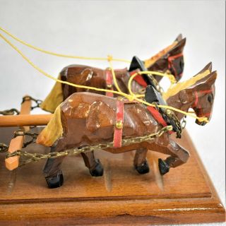 Vintage Wooden Beer Keg Wagon Hofbrau Horse Drawn Carriage 3