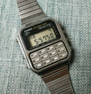 Vintage Casio Ca - 901 Digi Invaders Game Calculator Lcd Watch Qw - 134 From 1982