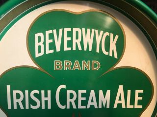 Old Beverwyck Irish Cream Ale Beer Tin Serving Tray Breweries Inc.  Albany NY 2