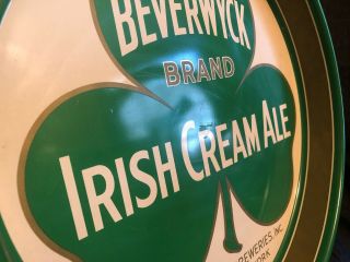 Old Beverwyck Irish Cream Ale Beer Tin Serving Tray Breweries Inc.  Albany NY 3