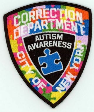York City Correction Department Autism Awareness Patch Sheriff Police