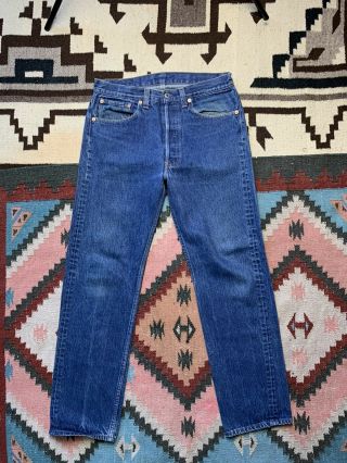 Vintage 80s Levis 501xx Denim Blue Jeans 32x33 Made In Usa 501 True Fit 31x29