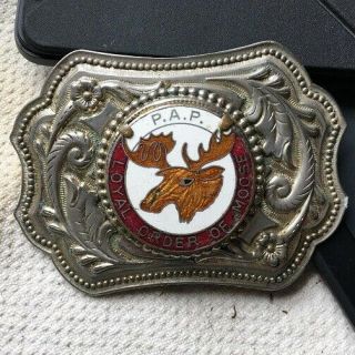 Vintage Loyal Order Of Moose Belt Buckle.  P.  A.  P.