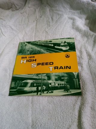 Rare Railway Book Br 125 High Speed Train R Tiller