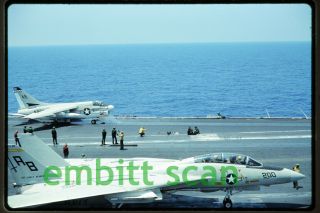 Slide,  Navy Vf - 32 Grumman F - 14a Tomcat On Uss John F.  Kennedy,  1978