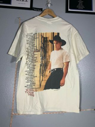 1993 Vintage Hanes Garth Brooks World Tour Sevens Country Concert Shirt Vtg L La
