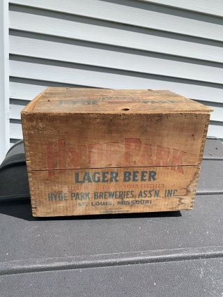 Vintage 1942 Hyde Park Beer Box