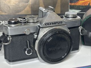 Olympus OM - 1 MD 35mm Film Camera - Lens Zuiko 50mm f/1.  8 Extra Lens - Filters Vtg 2