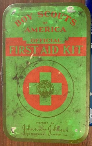 Boy Scouts Of America Vintage First Aid Kit 1940s - 1950s