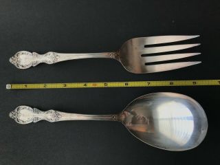 2 Pc Large Serving Fork / Spoon Set Wm Rogers Mfg.  Co - " Grand Elegance " 1959
