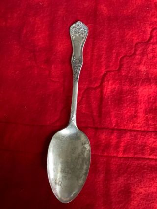 Wm Rogers & Sons Aa 1906 Flower Apple Blossom Silver Plate Table Spoon