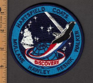 1984 Shuttle Discovery Sts - 41d Embroidered Patch Resnik Walker Coats Mullane