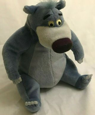 Disney Baloo Bear From The Jungle Book Plush Blue With Brown Nose 9 Inches Tall