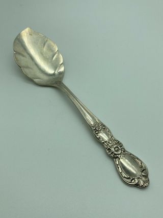 Vintage 1847 Rogers Bros.  Is Heritage Small Serving Spoon Floral Silver Plated