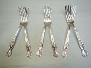 6 Magnolia Dinner Forks - Elegant 1951 Rogers Fine Floral
