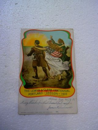 Lewis And Clark Exposition 1905 Portland Or Sighting The Pacific Postcard