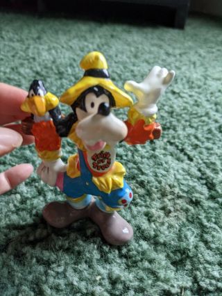 Disney Goofy Figure With Bird Porcelin