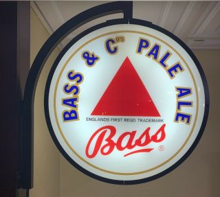Authentic Bass & Co’s Pale Ale Bar Sign Double Sided Light Up Pub Sign