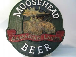 Vintage Moosehead Beer Canadian Lager Bar Sign Usa