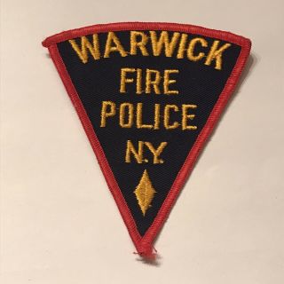 Vintage Warwick York Police Dept Fire Police Patch