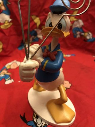 Walt Disney Angry Donald Duck Letter Photo Picture Card Holder 9 Inches High