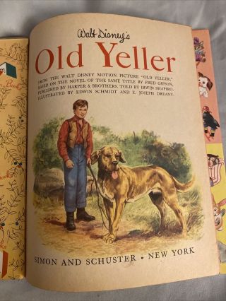 A Little Golden Book Walt Disney ' s Old Yeller 1957 1st “A” Edition VG 2