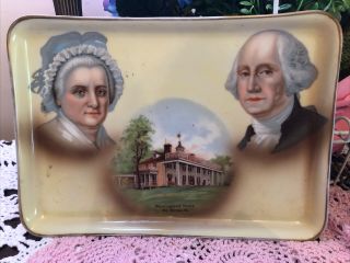 Vintage George Martha Washington Mt Vernon Porcelain Plate Tray
