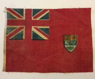 Ww2 Era Canada Red Ensign Flag 1921 - 1957 7 3/4” X 5 1/2” Bunting Style