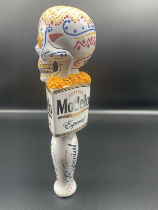 Modelo Especial Cerveza Day Of The Dead Skull Beer Tap Handle 10” Tall 2