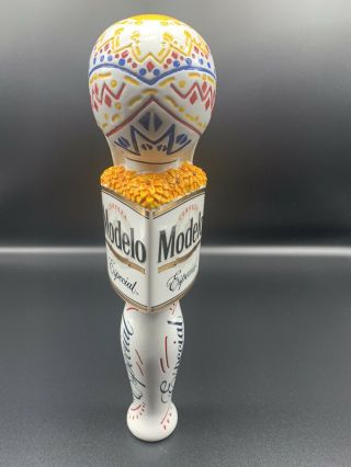 Modelo Especial Cerveza Day Of The Dead Skull Beer Tap Handle 10” Tall 3