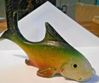 Antique Cast Iron Raised Tail Fish Bottle Opener Paint Nr