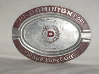 Vintage Oval Aluminium Dominion Beer Ashtray,  Toronto,  Ontario