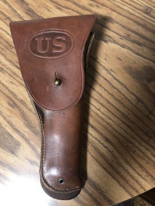 Vintage 1942 Wwii U S Military Leather Holster