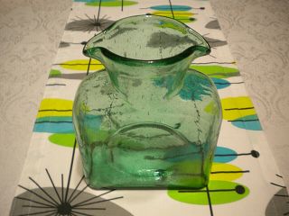 Blenko Glass Vintage Water Bottle - Seeded Sea Green 384