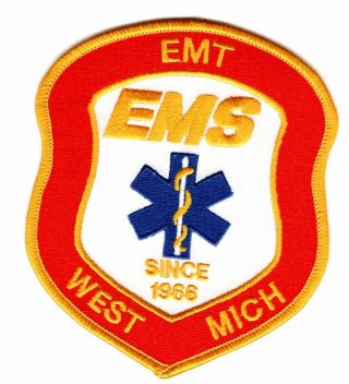 Michigan Fire Department Ambulance Patch West Michigan Ems