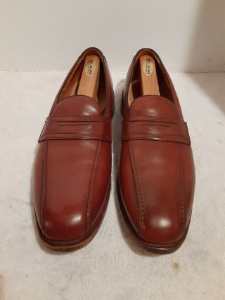 Allen Edmonds Sheridan 13b Brown Leather Penny Loafers Made Usa 3154 Vtg Trees