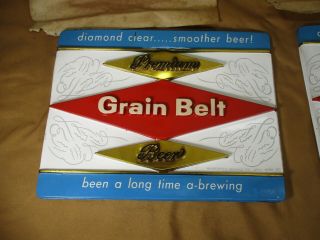 Vintage Grain Belt Beer Liquor Store Cooler Advertisement NOS OLD STOCK 3