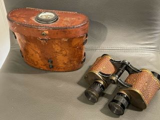 Vintage Wwii Bausch & Lomb 6x30 Us Army Signal Corps Binoculars W Case