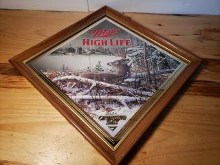 Miller High Life Opening Day Deer Mirror First In A Series Of 3 18.  5 " X 18.  5 "
