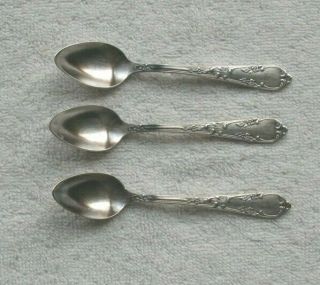 Vintage Set Of 3 Silver Plate 100 Spoons 4 5/8 "