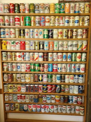 180 B/o Beer Cans Display Bcca Canvention Schmidt Worlds Fair Olympics Natty Bo