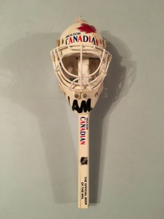 Molson Canadian Goalie Mask Beer Tap Handle I Am Canadian 1990 