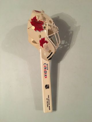 Molson Canadian Goalie Mask Beer Tap Handle I Am Canadian 1990 ' s 2