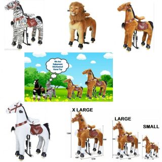 Ride On Pony Toys Scooter Animal Horse,  Zebra,  Unicorn,  Lion,  Tiger 3 - 15 Yrs Age