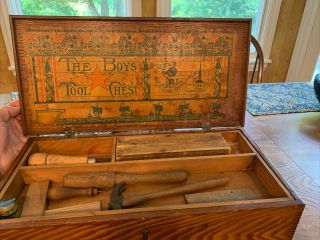 R.  Bliss Antique The Boys Toy Tool Chest