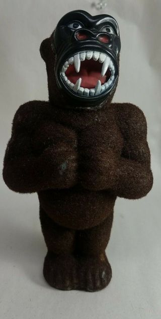 Vintage Early King Kong Figure W/flocked Fur Bubble Bath Bottle Container.  Soaky