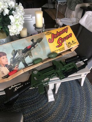 Vintage Johnny Seven O.  M.  A.  Rifle,  Topper Toys,  Boxed