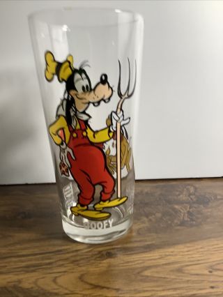 Vintage Walt Disney 1978 Pepsi Goofy Happy Birthday Mickey Mouse Glass W18