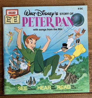 Vintage Walt Disney 24 Page Read Along Book No Tape Peter Pan See & Hear 8dc